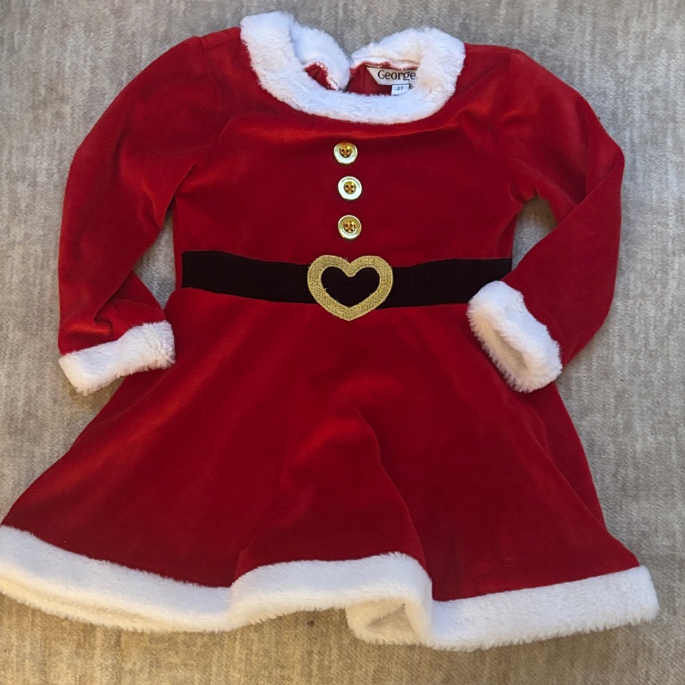 George Festive Red and White Christmas dress